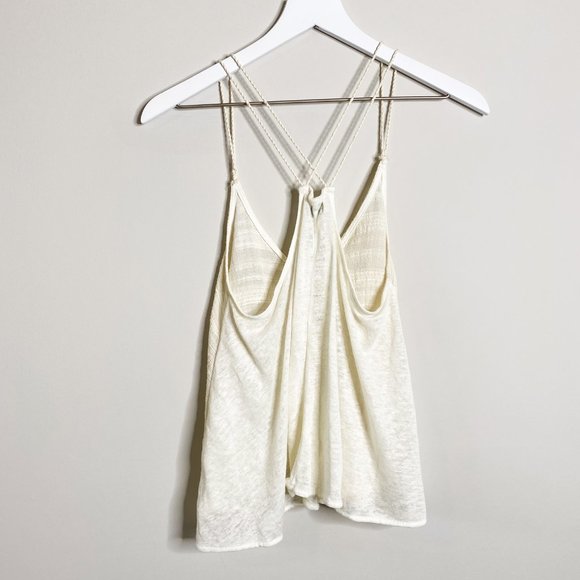 Zara Boho Cream Embroidered Braid Strap Tank Top - Picture 2 of 2